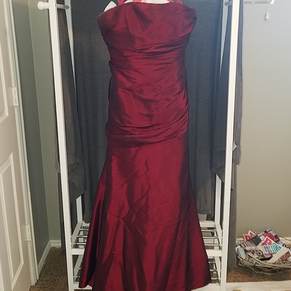 Crimson ball gown